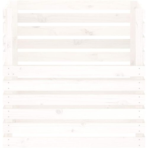  Komposter bijeli 80 x 80 x 78 cm od masivne borovine Slike