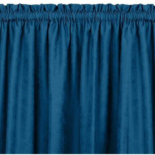  Curtain MILANA color indigo style classic 5 cm pole pocket with 3 cm fringe chenille 220x175 HOMEDE Cene