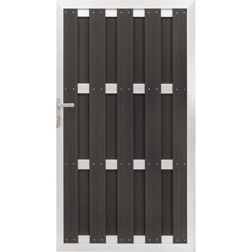  vrata za ograjo wpc aluminij antracit 180 cm x 100 cm Slike