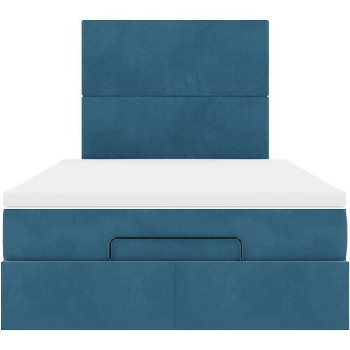 VidaXL okvir za krevet s madracima tamnoplavi 120x190 cm bar&amp;scaron;unasti Slike