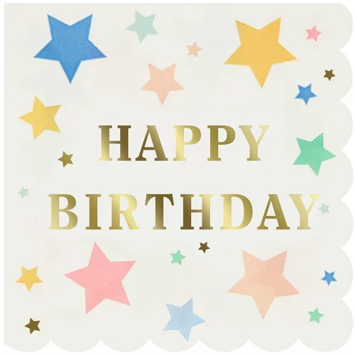 Meri Meri Papirnati ubrusi u setu 16 kom Happy Birthday –