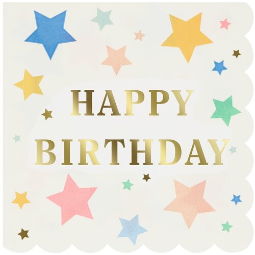 Meri Meri Papirnati ubrusi u setu 16 kom Happy Birthday &amp;ndash; Slike