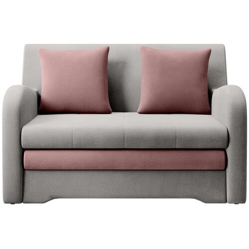 ELTAP Ružičasta/svijetlo siva baršunasti sklopiva sofa 130 cm Ario – Cene