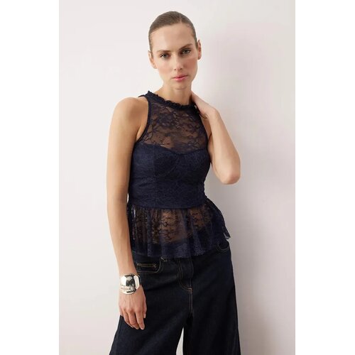 TRENDYOLMILLA ženska bluza Tpraw26Bz00008, tamnoplava Cene