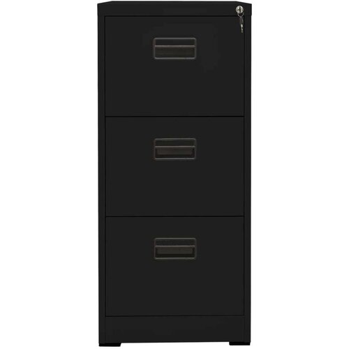 VidaXL Ormarić za spise crni 46 x 62 x 102,5 cm čelični Slike