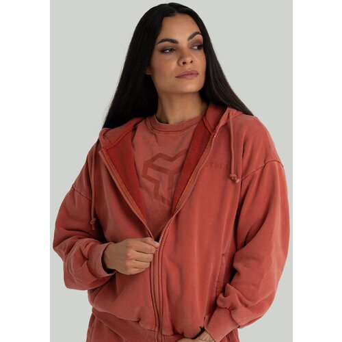 STRIX Ženska dukserica Zip Up Washed Terra Slike