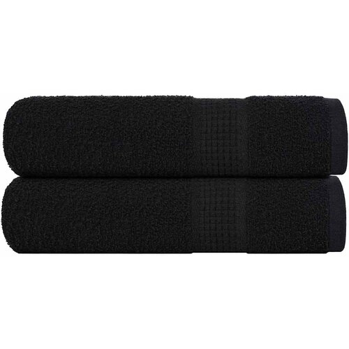 vidaXL Kopalne brisače 2 kos črna 100x150 cm 360 g/m² 100% bombaž Cene
