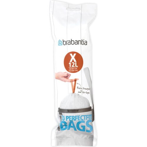 Brabantia PerfectFit Bin Liner Type X, 12 L, 20 Bags Slike