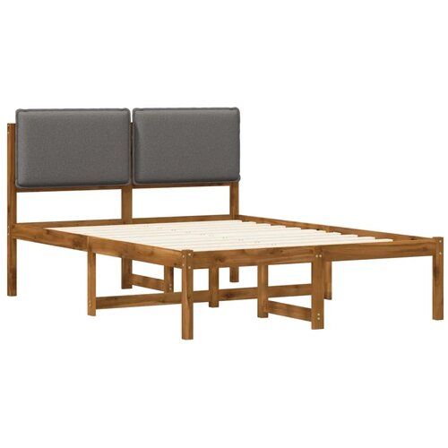  Krevetni okvir s tapiciranim uzglavljem Prirodna i svjetlosiva - Prirodna i svjetlosiva 150 x 200 cm Slike