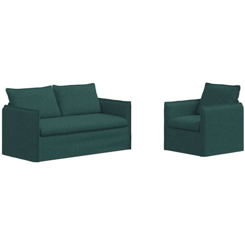 SOFA 2 pcs Tamnozelena Metal Slike