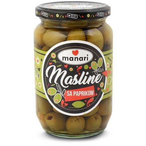 Manari masline zelene sa paprikom, 680g Cene