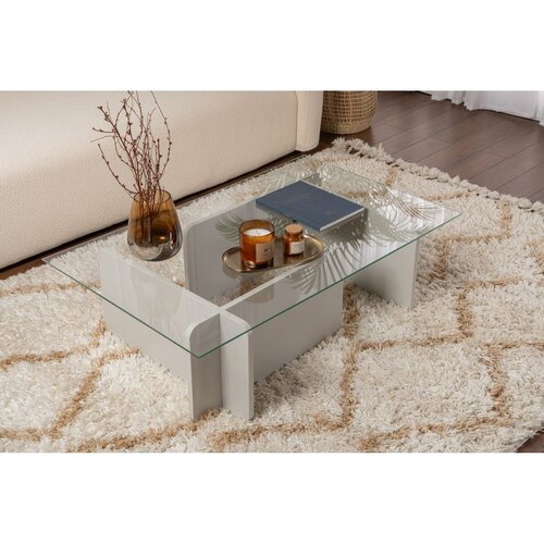 Hanah home Klub sto Flavio, 105x30x65cm, siva Cene