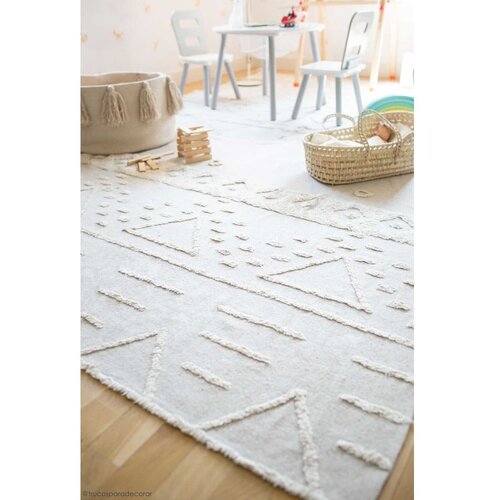 Lorena Canals Bijeli periv/ručno rađen pamučan tepih 170x240 cm Tribu Natural &amp;ndash; Slike