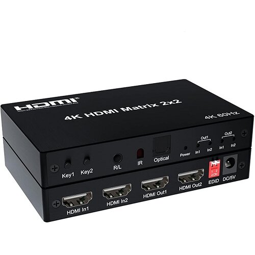  HDMI Matrix Kettz 4k 60hz 2x2 HM-K252 Cene