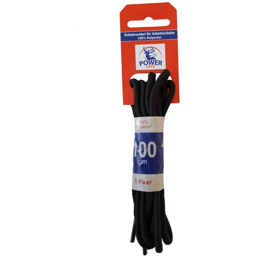 POWER SAFE Okrogle vezalke (dolžina: 100 cm, črne) Cene