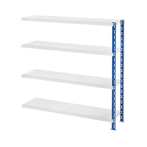 eurokraft basic Sestavljiv regal z velikimi policami iz jeklene pločevine, globina 500 mm, priključni regal, VxŠ 1508 x 1525 mm Cene