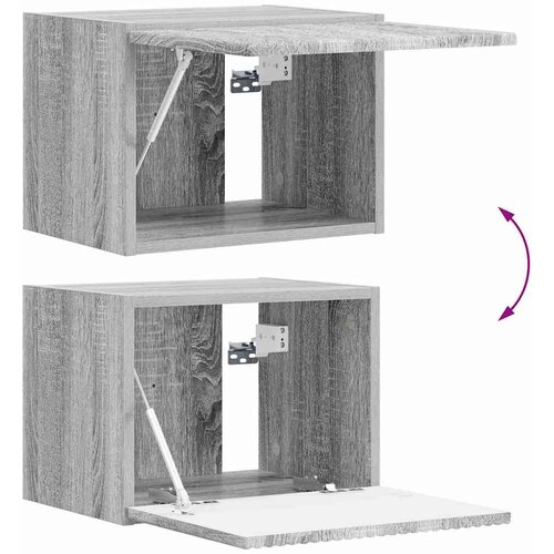VidaXL TV zidni ormar Zidne 2 pcs Siva Sonoma 60 x 31 x 29.5 cm Slike