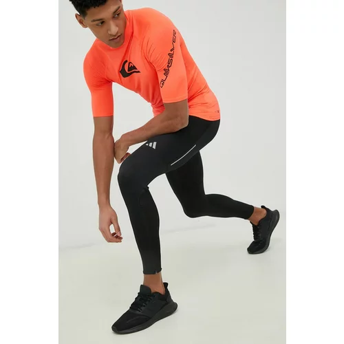 Adidas Tajice za trčanje Saturday boja: crna, glatki materijal