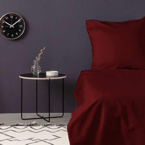  de maroon maroon satin single quilt cover set (fr) Cene