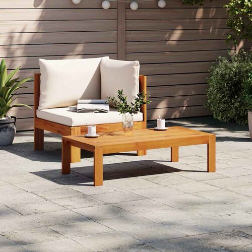  2-dijelni set vrtnih sofa s jastucima masivno bagremovo drvo Siva Slike