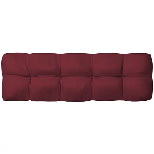 vidaXL Blazina za kavč iz palet vinsko rdeča 120x40x10 cm