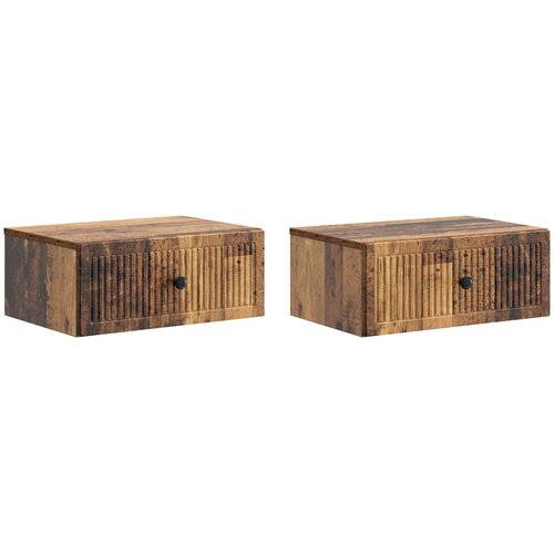  Noćni ormar s ladicama 2 pcs Staro drvo 49 x 34,5 x 20 cm Cene