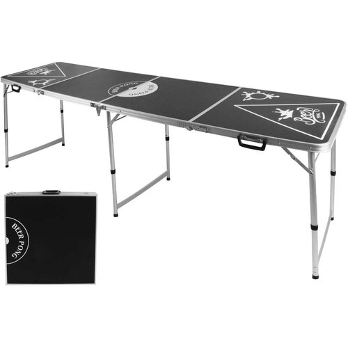HI sklopivi stol za pivski pong podesive visine crni Slike