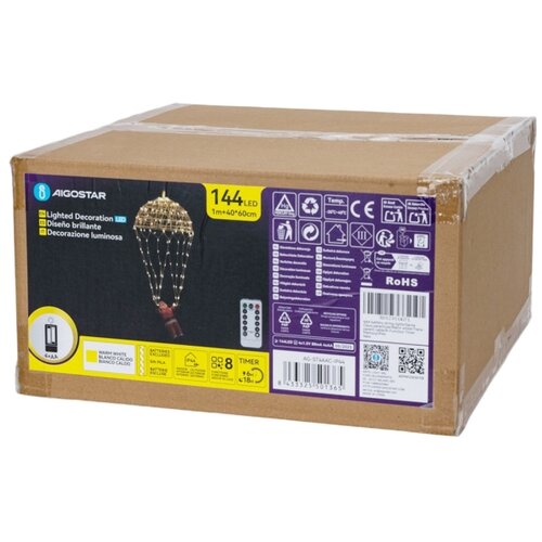Aigostar LED spolja&amp;scaron;nja božićna dekoracija LED/3xAA IP44 Deda Mraz Slike