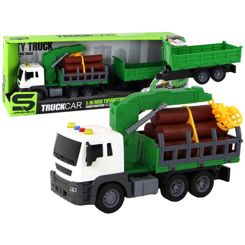 Truck With Crane Friction Drive Sounds Green Wood 1:16 Cijene