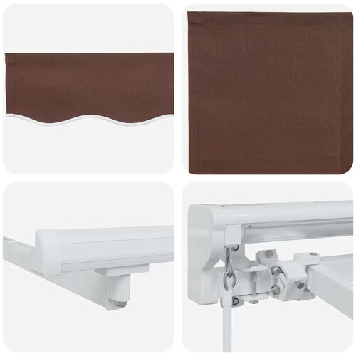  Okvir tende Smeđa 350 x 200 cm Poliester s PU premazom Slike