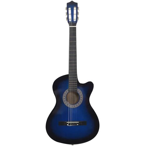  Klasična gitara Western s prorezom i 6 žica plava 38 &amp;quot; Slike