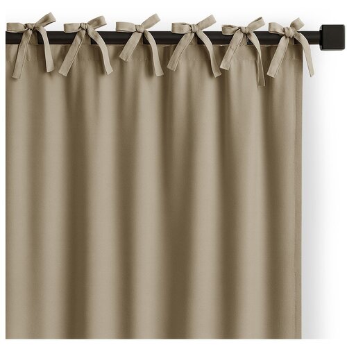 Restilo Bež zavesa za delno zatemnitev 140x250 cm Carli Tie &ndash; Cene