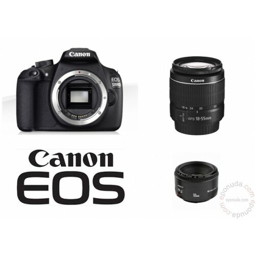 Canon EOS 1200D 18-55 DC + EF 50mm 1,8 digitalni fotoaparat Slike