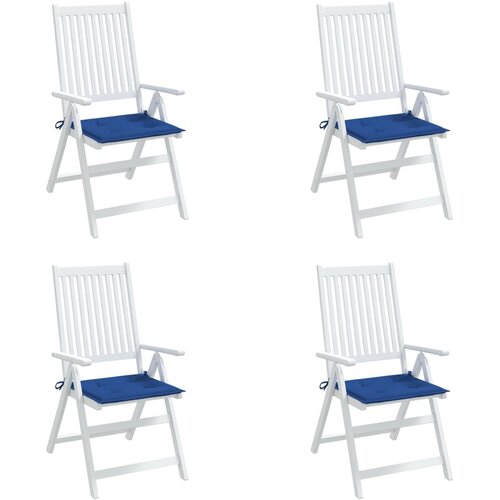  Jastuci za vrtne stolice 4 kom plavi 50 x 50 x 4 cm od tkanine Slike