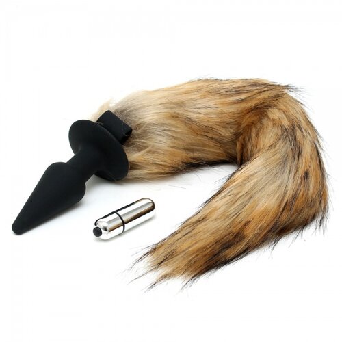 Rimba Silicone Butt Plug with Fox Tail 9143 Slike