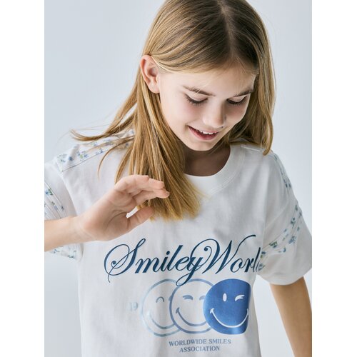 Reserved Majica kratkih rukava SmileyWorld® - krem Cene