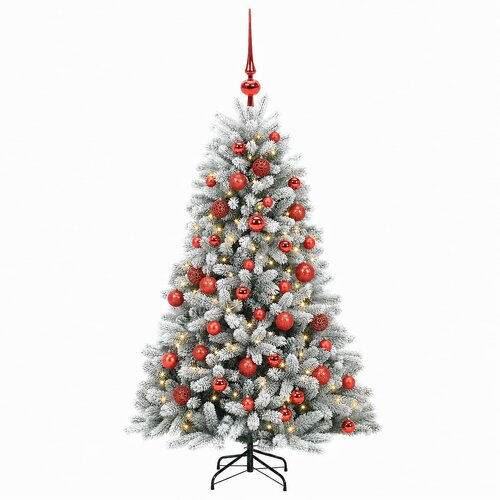  Umjetno božićno drvce s kuglicama 120 cm 150 LED lampica Slike