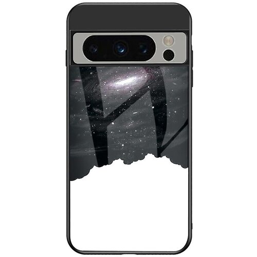INORCO Hrbtni pokrov iz kaljenega stekla za Google Pixel 8 Pro, vzorec zvezdnega neba PC+ovitek za telefon TPU, (22036222) Slike