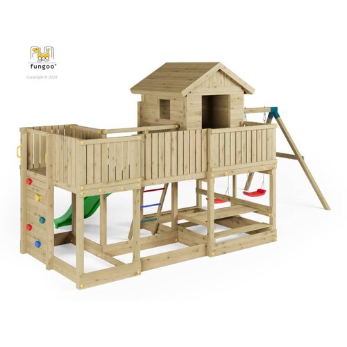 Fungoo Set LONGSTEPPER - drveno vrtno igrali&amp;scaron;te Slike
