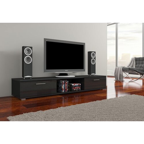 TV regal ARIDEA - Crna, visoki sjaj Slike