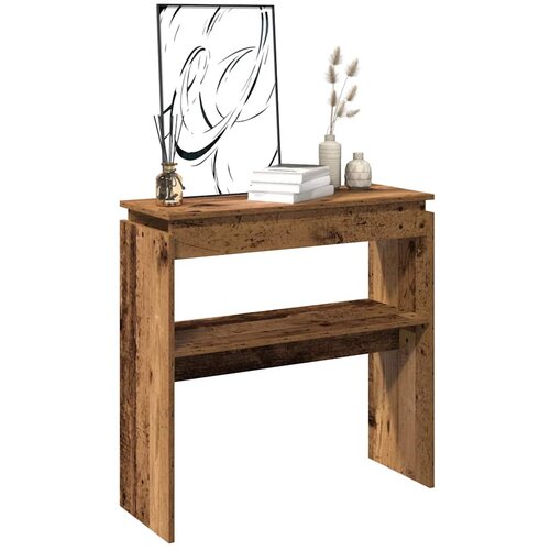 Maison Chic konzolna miza - miza ob steni Stari les 80x30x102 cm inženirski les, (21785936) Slike