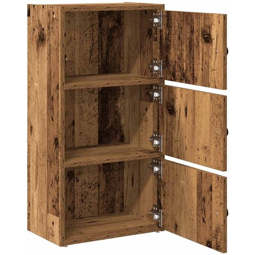  Regal za knjige boja starog drva 40x24x77 cm konstruirano drvo Slike