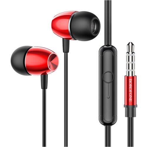 Borofone Slu&scaron;alice sa mikrofonom 3.5mm BM57 Platinum universal red Cijene
