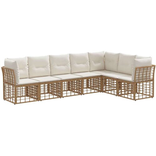  Set vanjskih sofa Prirodna Poliester - Prirodna bez stola Cene