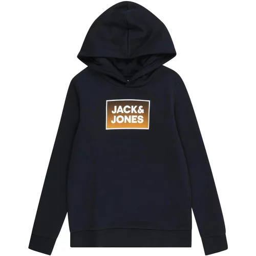 Jack & Jones Majica 'STEEL' marine / oranžna / bela