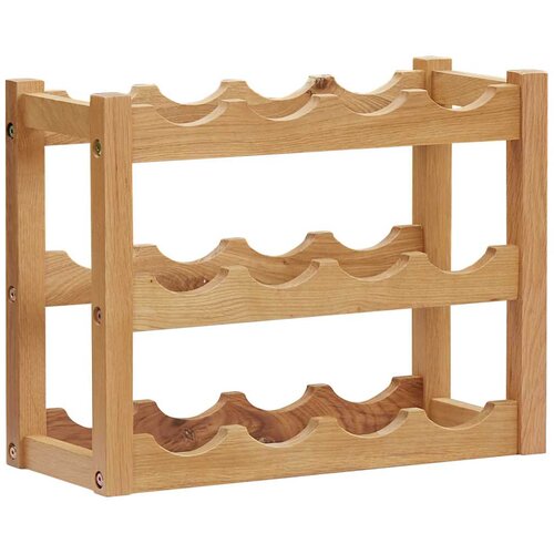  Stalak za vino za 12 boca 47 x 21 x 36 cm od masivne hrastovine Cene