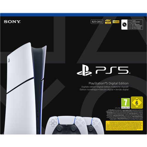 Playstation Igralna konzola 5 DIGITAL E CHASSIS 825 GB + 2x brezžična kontrolerja DualSense Cene
