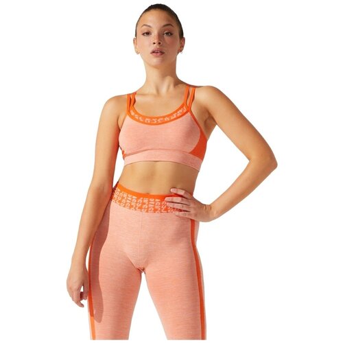 Asics Cropped Logo Seamless Bra Narančasta Cene