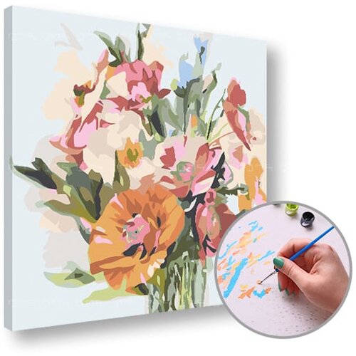  Slikanje po brojevima BUKET CVIJEĆA - Level Starter | 50x50 cm - na okviru Cijene