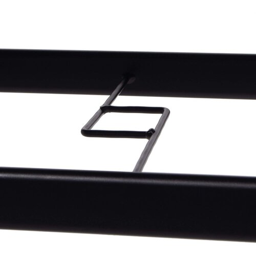 Springos stakleni vrtni stol 120 x 70 x 70 cm crni Slike